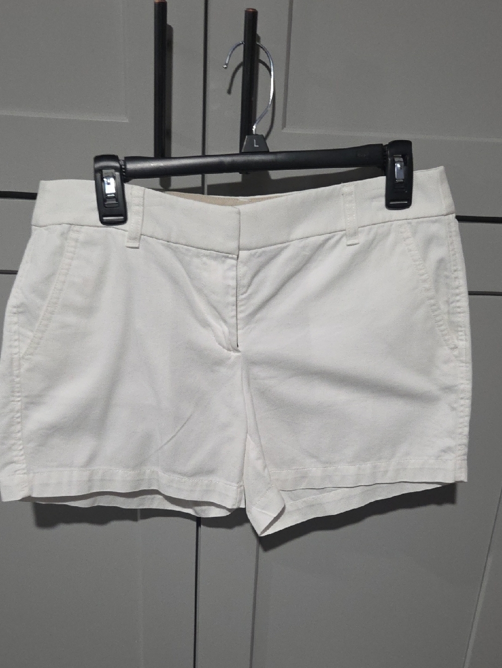 J. Crew Women's Cream Tailored Cotton Bermuda Shorts